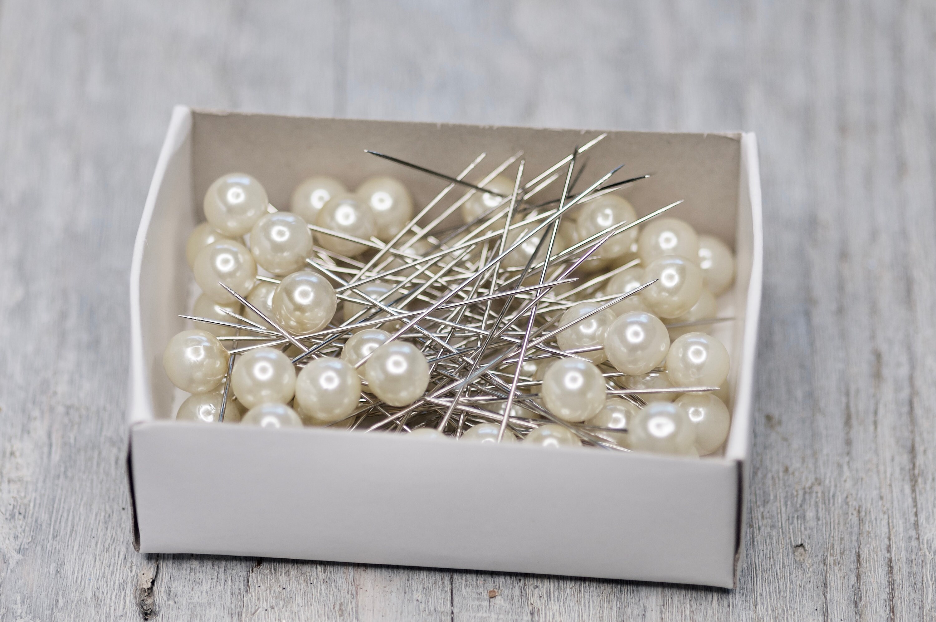 10 Pearl Head Pins, Boutonniere and Corsage Pins