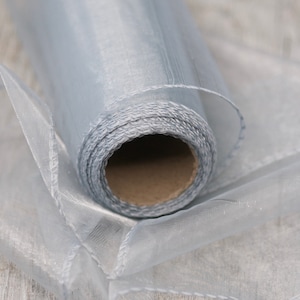 Light Grey Wedding Ribbon Sheer Organza Ribbon 4.7&quot; Wide Decorative Ribbon DIY Grey Craft Ribbon Wedding Bow Ribbon 9.3&quot; Long Sheer Ribbon