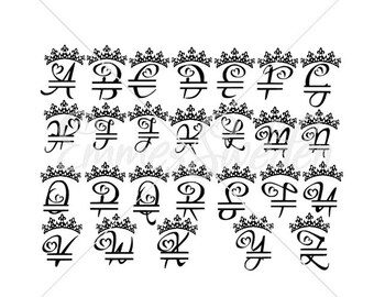 Split Alphabet Svg, Split Monogram Font, Monogram Svg, Split letters, Wedding Font, Calligraphy Font, Regal Font Svg, queen font, svg file
