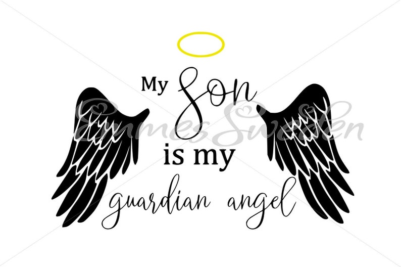 Download My son svg guardian angel svg angel wings svg halo svg | Etsy