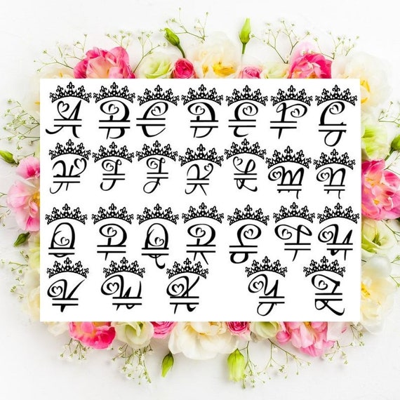 Download Split Alphabet Svg Split Monogram Font Monogram Svg Split Etsy
