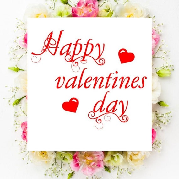 Happy Valentines Svg Valentines Day Svg Hearts Svg Card Etsy