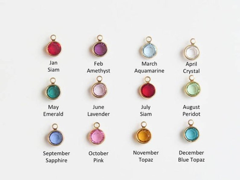 Birthstone Jewelry Birth Month Personalized Necklace,Birthday Gift Birthstone Necklace Initial Necklace Circle Necklace