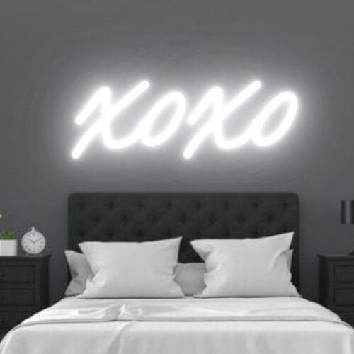 Xoxo Neon Sign Bedroom Above the Bed Neon Sign Wall Decor Etsy