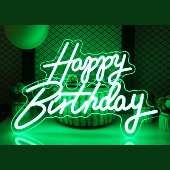 Custom Neon Signs Personalized Happy Birthday Neon Sign LED Neon