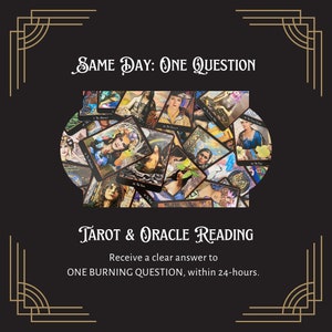 Same Day ONE Question Tarot Card Reading | Oracle Reading | Online Readings | Intuitive Readings | Psychic Reading