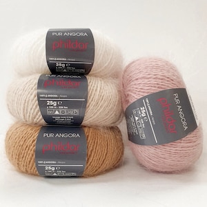 Filato per maglieria PHILDAR ANGORA 100% lana Filato per maglieria super morbido e caldo Filato francese di lusso 25 g