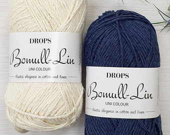 DROPS Bomull-Lin Yarn: Linen Cotton Blend, Summer Knitting
