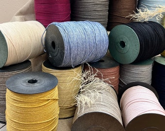 Weiches Naturleinenseil 2 mm, Gehäkeltes Seil, Leinenschnur, Makrameeschnur, Strickseil, Home Dekor Seil, Geflochtene Makrameeschnur, Makramee Seil