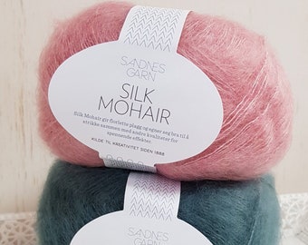 Fil à tricoter soie mohair SANDNES GARN Beau fil luxueux norvégien Kid mohair laine soie fil été/printemps 50 g