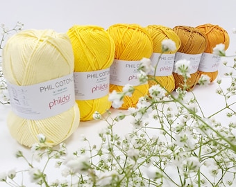 PHILDAR COTON 3 Mercerized Cotton Yarn with Aloe Vera