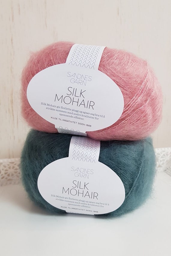 SANDNES GARN Silk Mohair Knitting Yarn Norwegian - Etsy