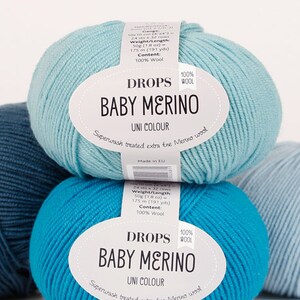 DROPS Baby Merino knitting yarn Superwash treated extra fine merino wool yarn Sport Garnstudio design 50g image 9