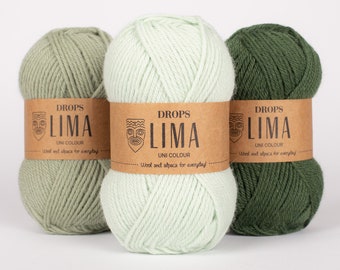 Drops Lima Wool yarn-Knitting yarn-Yarn worsted-DK yarn-Alpaca yarn-Knitting wool yarn