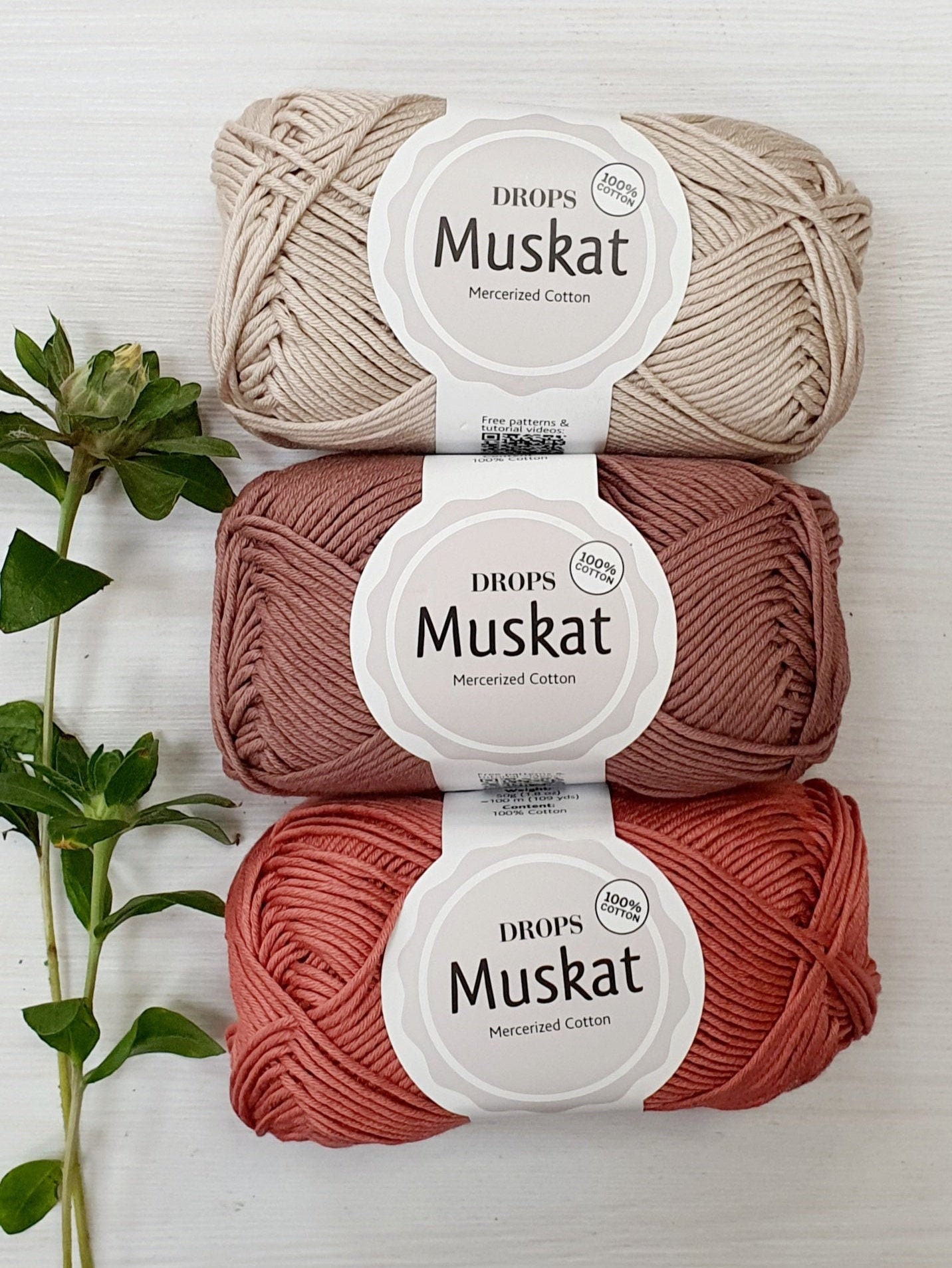 DROPS Muskat Mercerized cotton yarn Amigurumi yarn Summer yarn Etsy