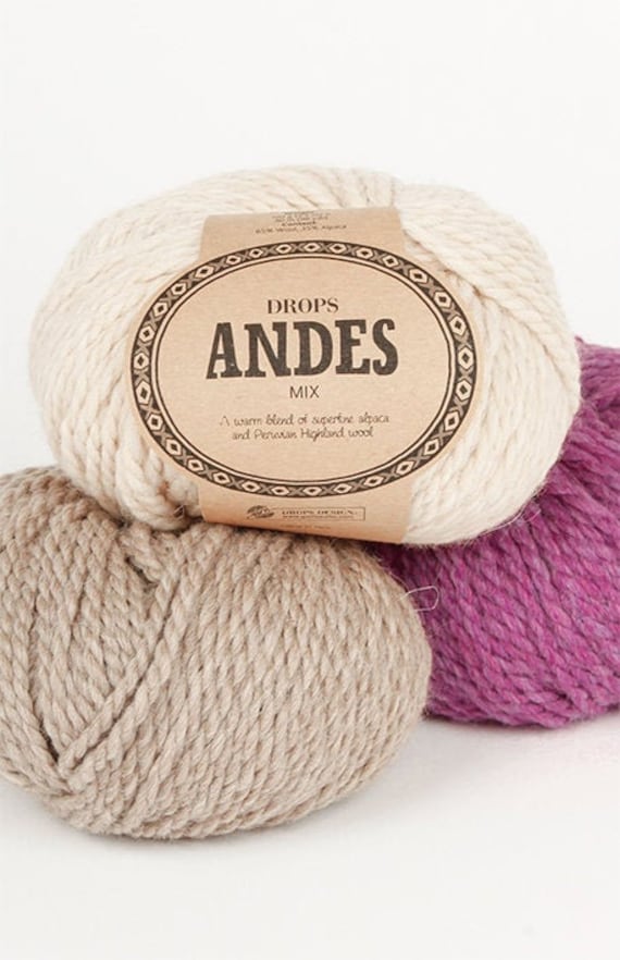 DROPS Andes Super Bulky Knitting Yarn Soft and Chunky Blend of - Etsy