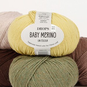 DROPS Baby Merino knitting yarn Superwash treated extra fine merino wool yarn Sport Garnstudio design 50g image 7