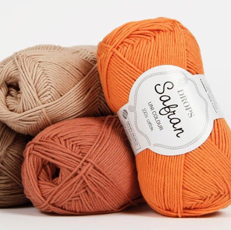 DROPS Safran Crochet cotton yarn Amigurumi yarn 50g Crochet Etsy