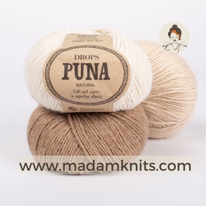 DROPS Puna Soft Alpaca wool DK yarn Knitting yarn Garnstudio Drops Design Pure alpaca