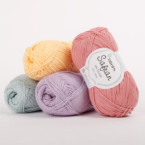 Crochet Cotton Yarn DROPS Loves You Color Pack 20x50 G, Baby Yarn