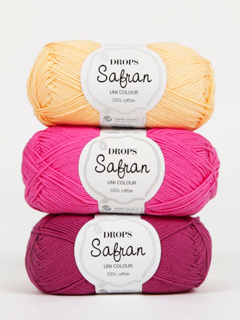 DROPS Safran Crochet Cotton Yarn Amigurumi Yarn 50g Crochet Etsy Denmark