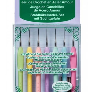 Clover Amour Steel Crochet Hook set