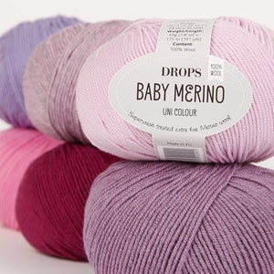 DROPS Baby Merino knitting yarn Superwash treated extra fine merino wool yarn Sport Garnstudio design 50g image 8