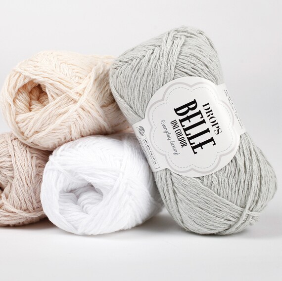 skrot Svinde bort Begge DROPS Belle Knitting Yarn Summer/spring Light Yarn Cotton - Etsy