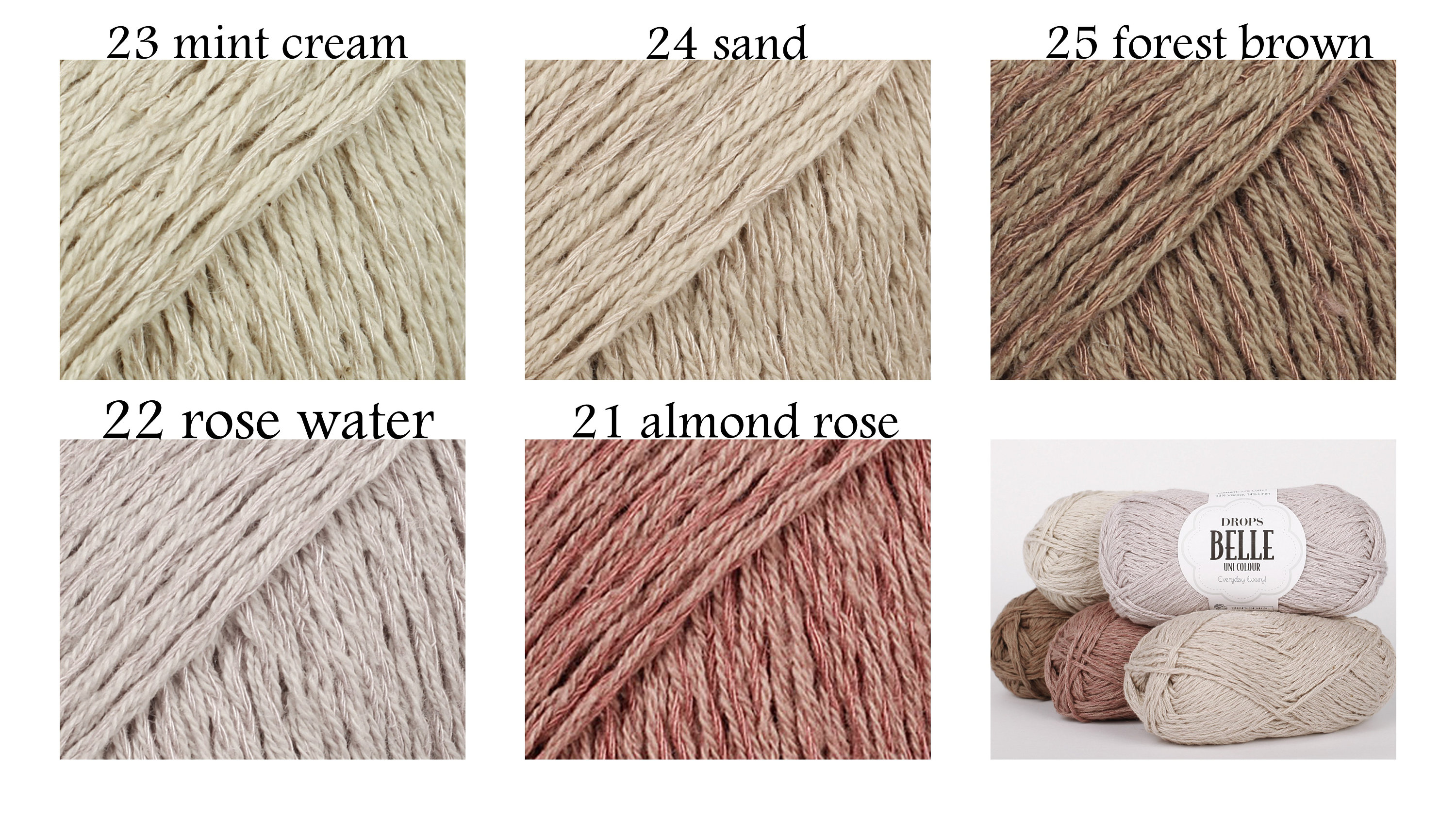 Cotton Linen DK yarn double knitting soft summer crochet wool DROPS BELLE