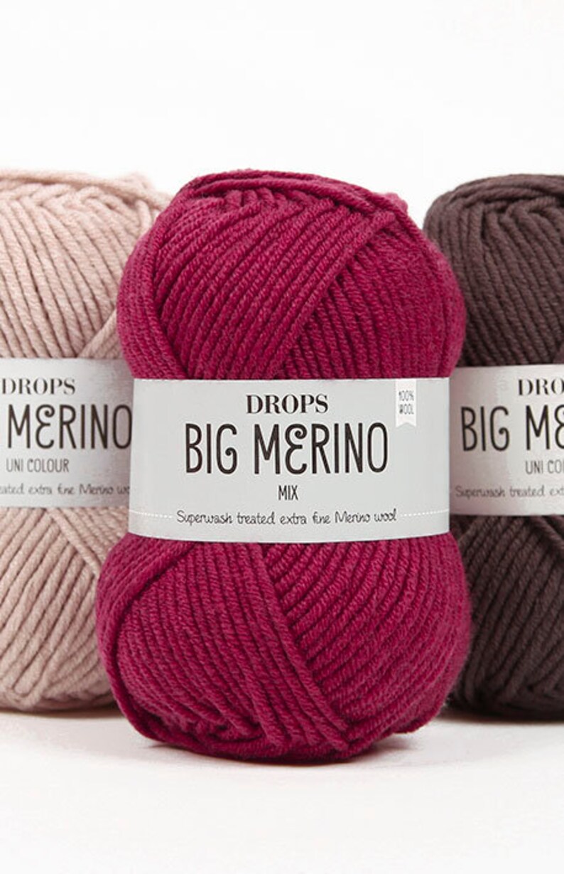 DROPS Big Merino knitting yarn Superwash treated extra fine Etsy