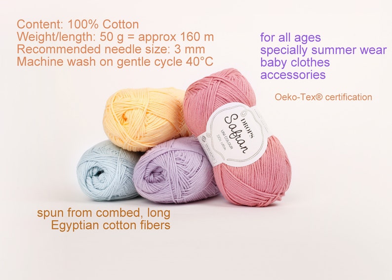 DROPS Safran Crochet Cotton Yarn Amigurumi Yarn 50g Crochet Etsy