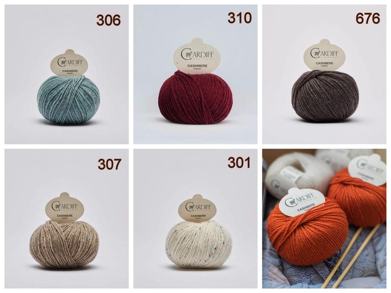 Cashmere CLASSIC Cardiff DK yarn Italian yarn DK yarn - Cardiff Yarn - Cashmere yarn- Soft Yarn Knitting yarn
cashmere yarn
soft yarn
gift for knitter
Cardiff yarn
Italian Yarn
Cashmere Classic
Knitting Wool
Soft wool
DK Weight Yarn
Luxury Yarn