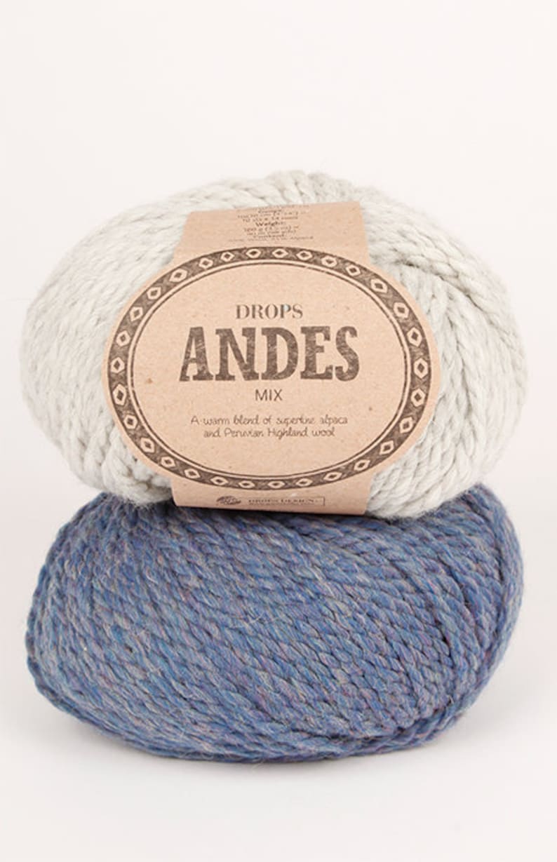 DROPS Andes Super bulky knitting yarn Soft and chunky blend of Etsy