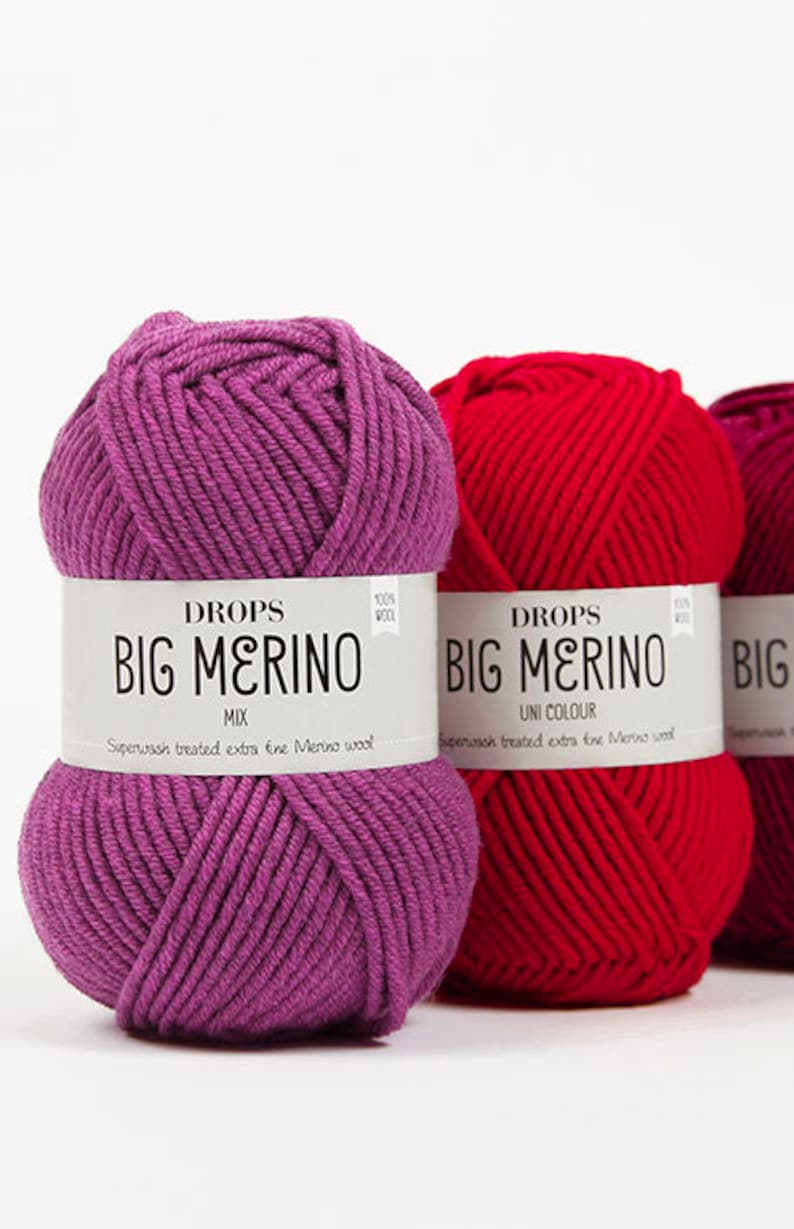 DROPS Big Merino knitting yarn Superwash treated extra fine Etsy