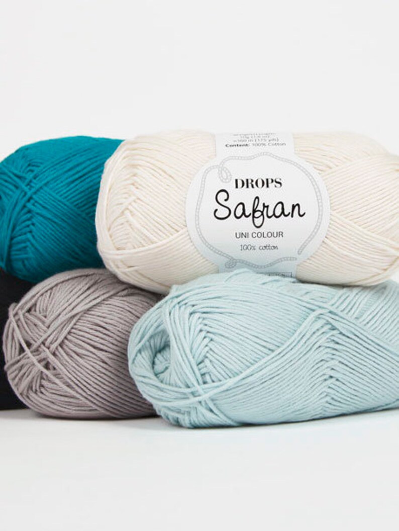 DROPS Safran Crochet cotton yarn Amigurumi yarn 50g Crochet Etsy