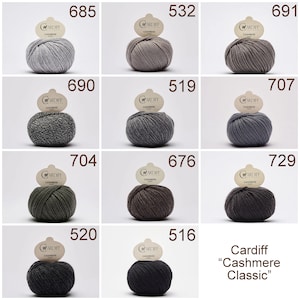 Cashmere CLASSIC Cardiff DK yarn Italian yarn DK yarn - Cardiff Yarn - Cashmere yarn- Soft Yarn Knitting yarn
cashmere yarn
soft yarn
gift for knitter
Cardiff yarn
Italian Yarn
Cashmere Classic
Knitting Wool
Soft wool
DK Weight Yarn
Luxury Yarn