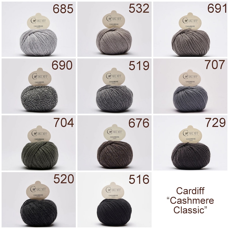Cashmere CLASSIC Cardiff DK yarn Italian yarn DK yarn - Cardiff Yarn - Cashmere yarn- Soft Yarn Knitting yarn
cashmere yarn
soft yarn
gift for knitter
Cardiff yarn
Italian Yarn
Cashmere Classic
Knitting Wool
Soft wool
DK Weight Yarn
Luxury Yarn