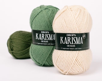 DROPS Karisma Superwash Strickgarn, klassisches Schurwollegarn, DK gestrickt 50g