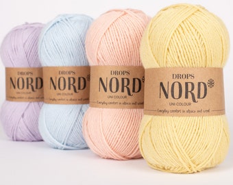 Drops Nord knitting yarn - alpaca and wool blend yarn - Socks yarn - Superfine wool - alpaca yarn - Drops alpaca yarn - soft yarn
