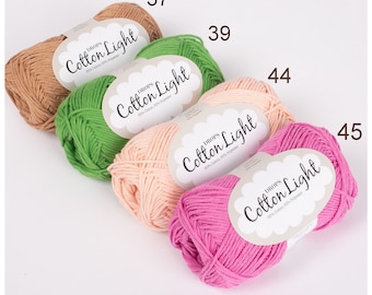 Crochet cotton yarn DROPS Cotton Light DK light worsted Crochet yarn, Summer yarn DK yarn, Worsted yarn, Garnstudio Drops yarn