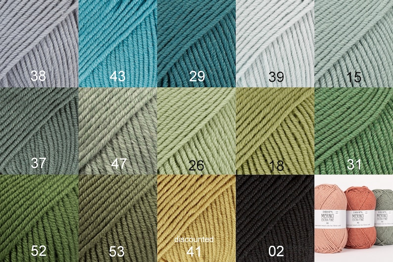DROPS Merino Extra fine DK yarn (8ply) 100% wool Knitting wool Merino wool Superwash treated