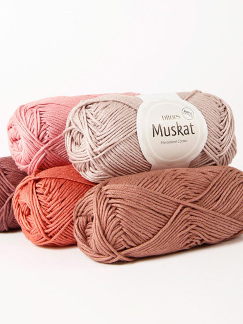 DROPS Muskat Mercerized cotton yarn Amigurumi yarn Summer yarn Etsy