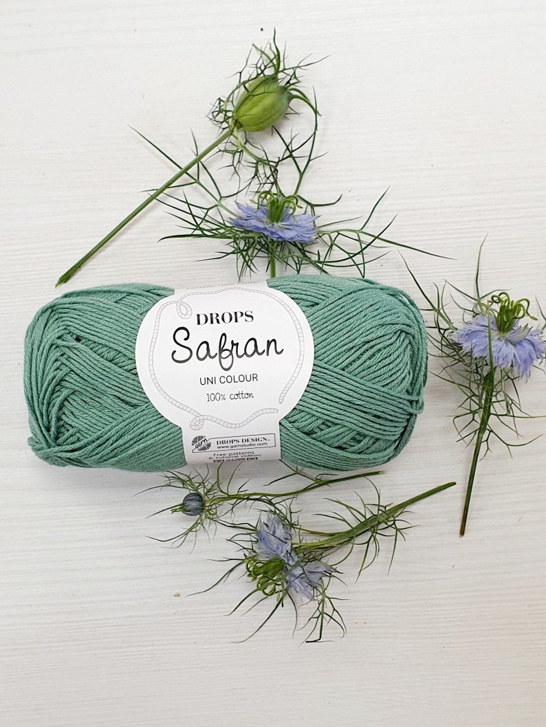 DROPS Safran Crochet Cotton Yarn Amigurumi Yarn 50g Crochet Etsy