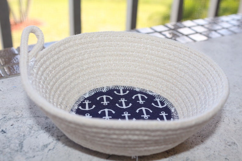 Handmade Rope Basket Nautical Basket Anchor Gift ideas Etsy Italia