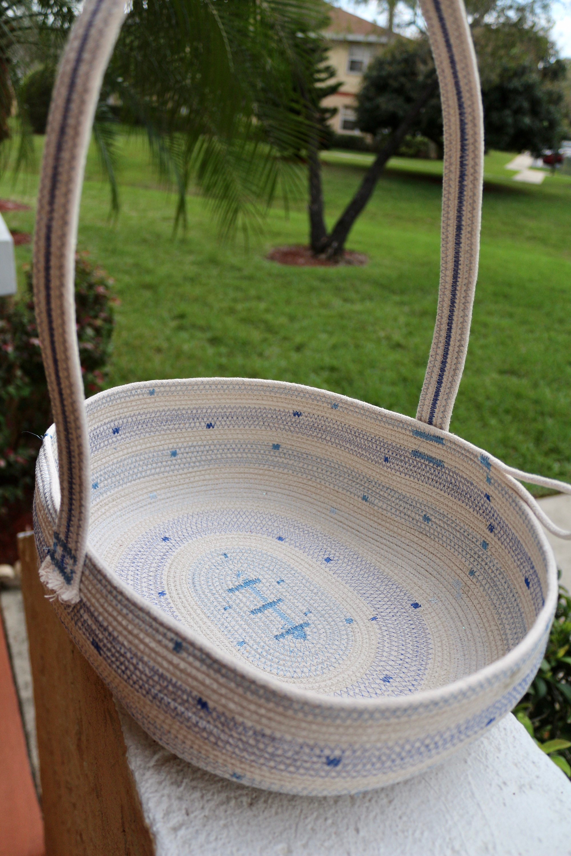 Handmade Easter Basket Rope Basketeaster Rope Basket Large Etsy UK