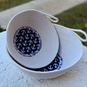 Handmade Rope Basket - Nautical Basket, Anchor, Gift ideas, Home Décor Basket, Rope Basket, Teacher Gift, Nautical Décor, Coastal Basket