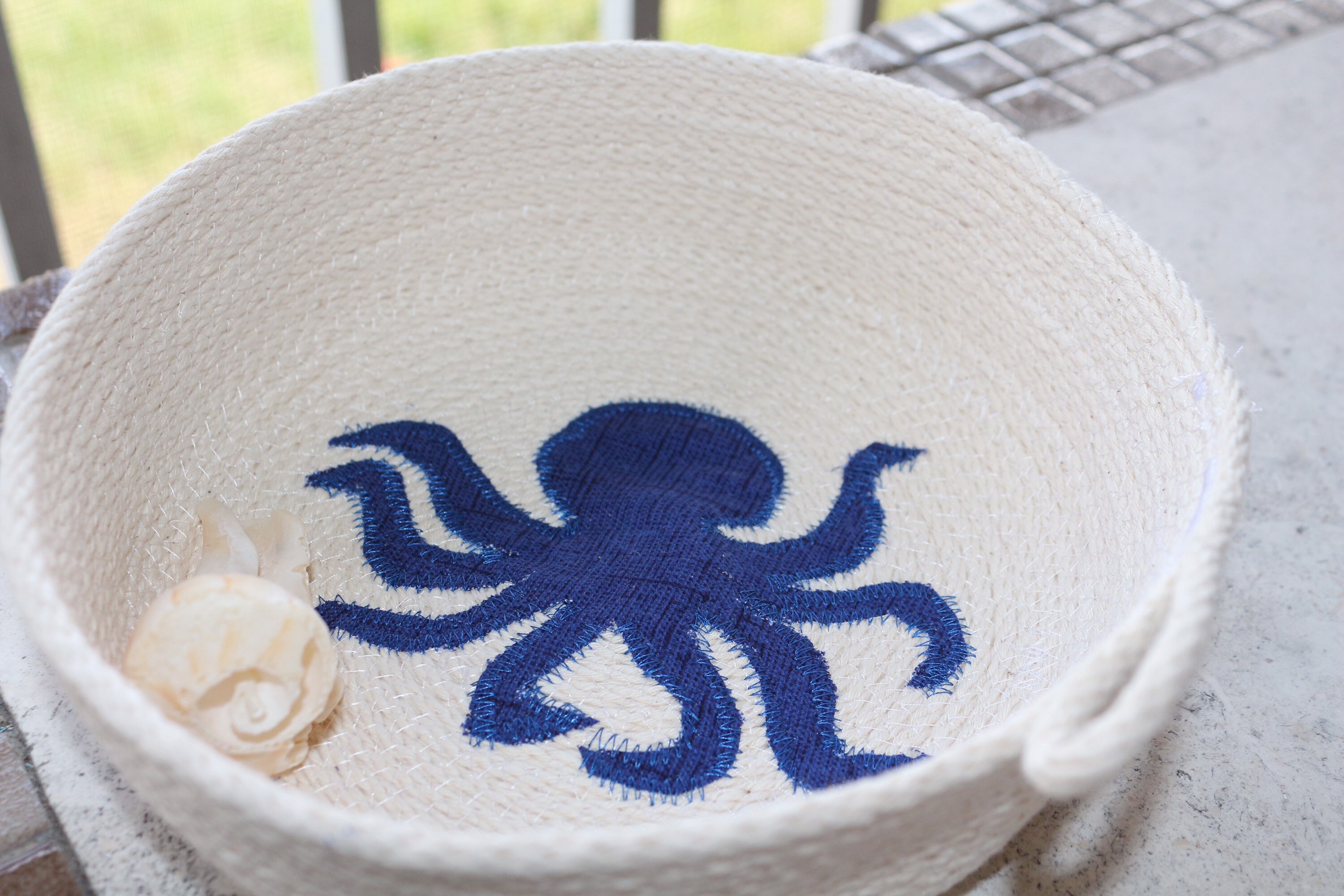 Handmade Rope Basket Octopus Basket Nautical Basket Etsy