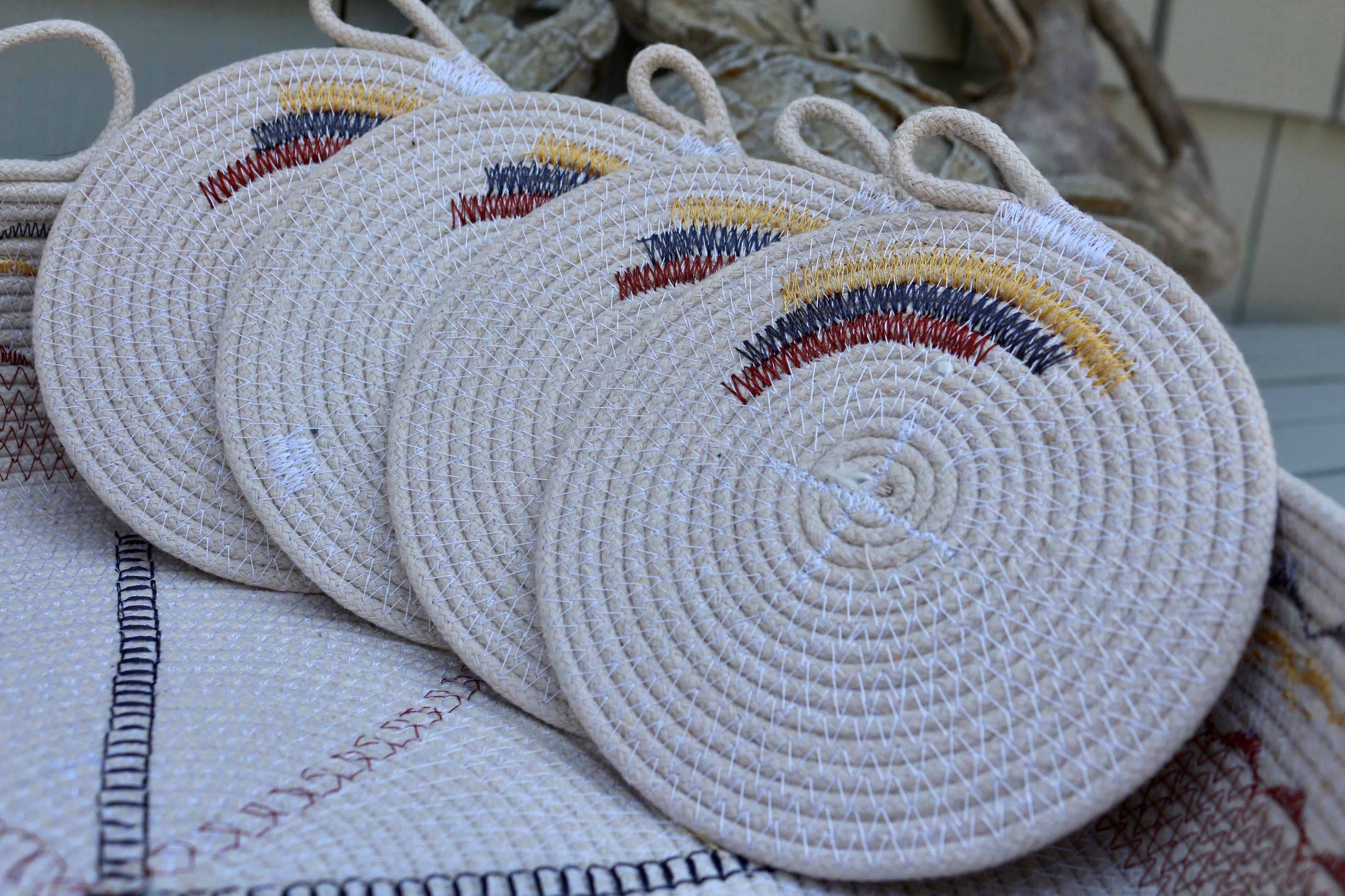 Handmade Rope Coasters Set of 4 - Etsy