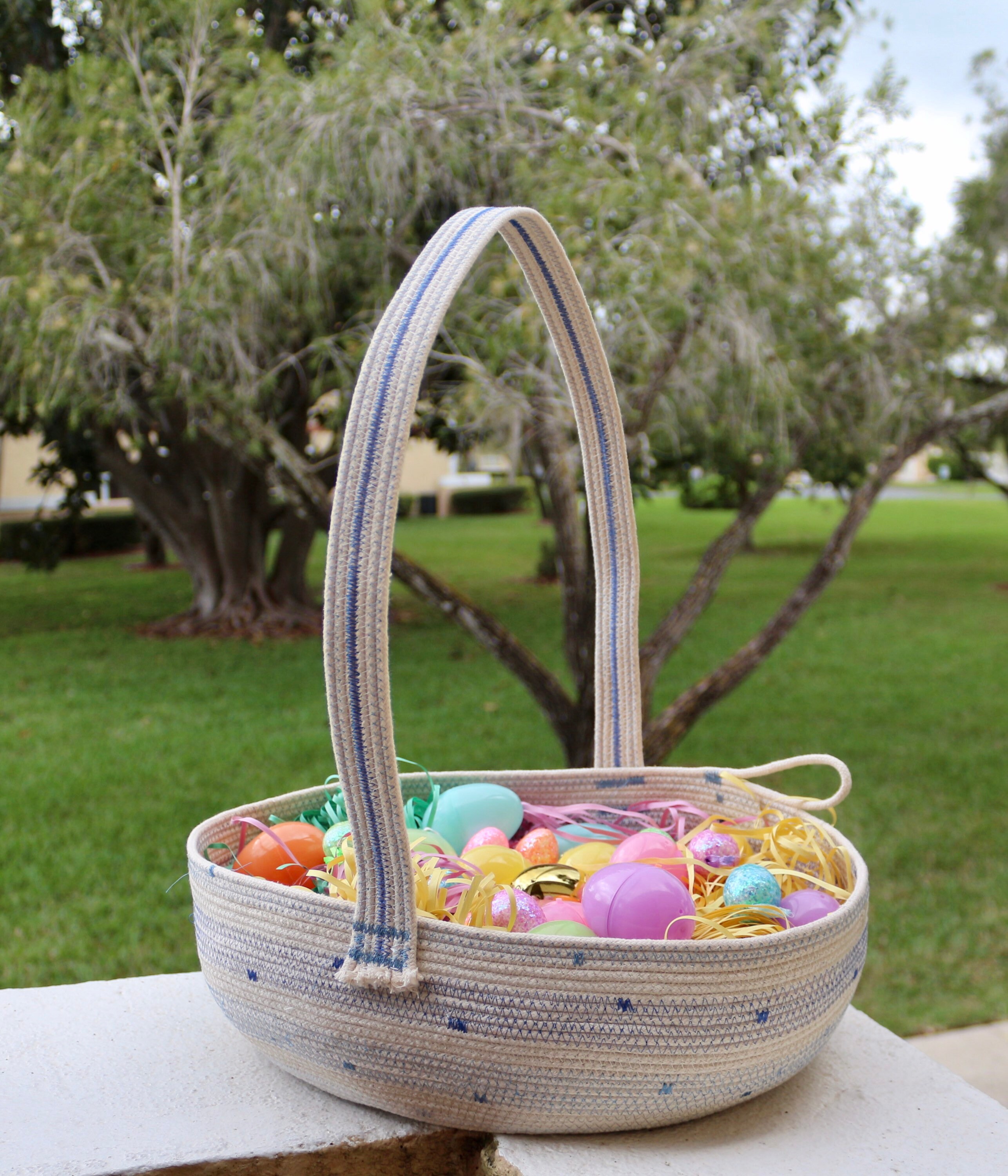 Handmade Easter Basket Rope Basketeaster Rope Basket Large Etsy UK