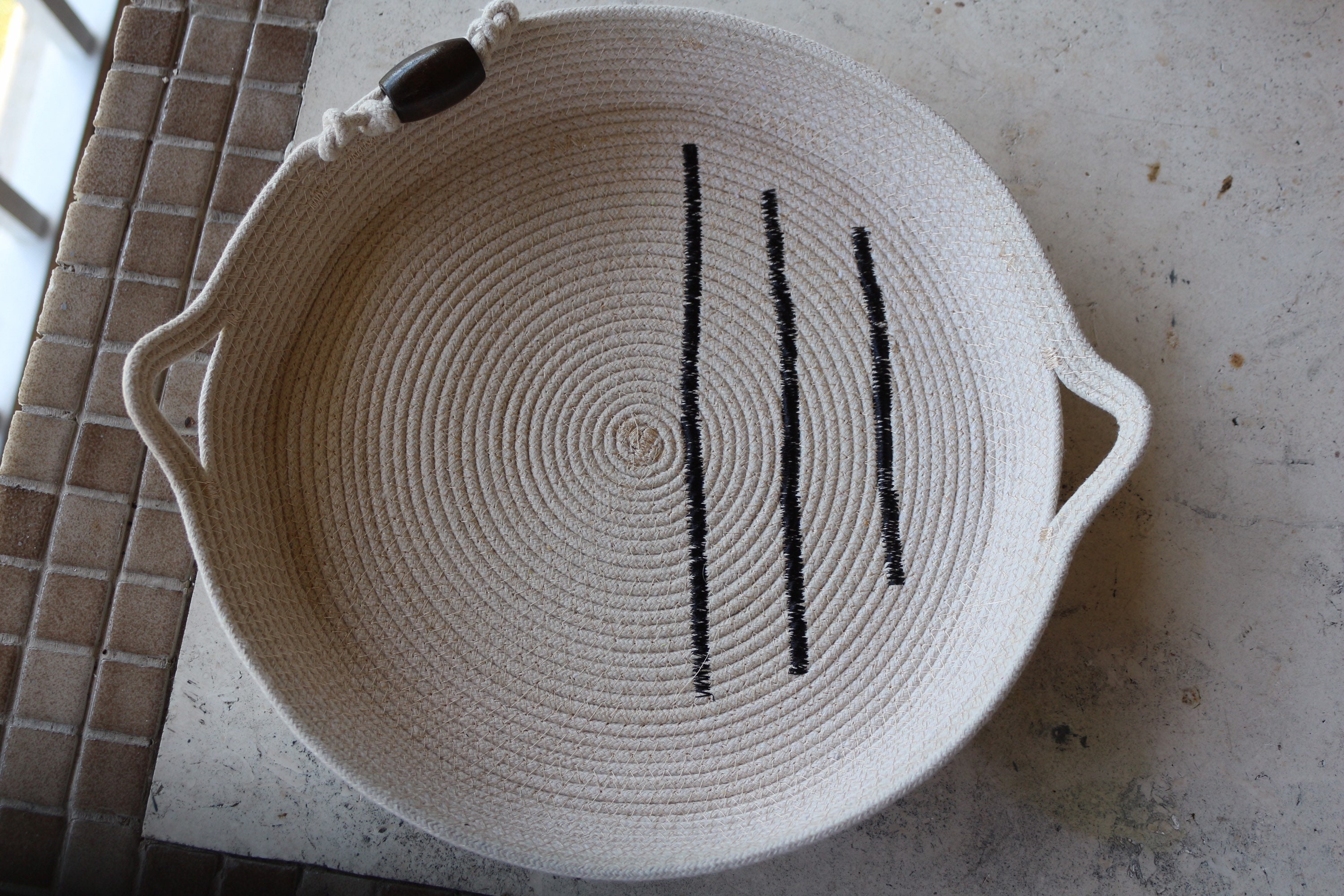 Handmade Rope Tray Large, Wall Hanging, Storage, Home Décor, Entertain ...